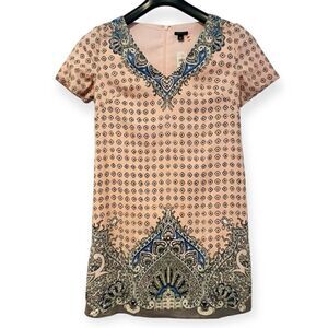 Ann Taylor Pink Paisley Shift Dress Size XS